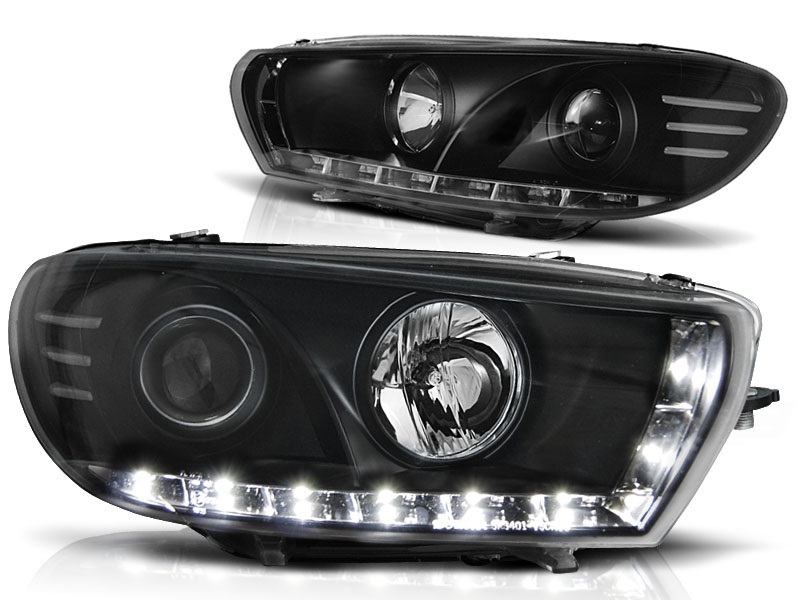 Headlights VW Scirocco 08-..Dayline Devil Eyes Black