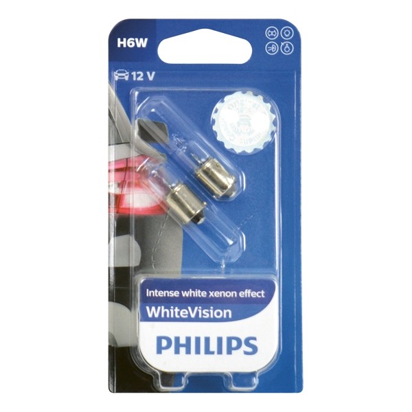 Philips H6W BAX9S lampen White Vision 12036WHVB2