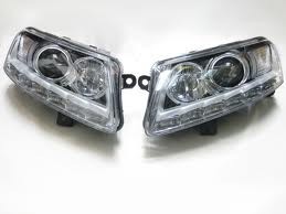 Headlights Audi A6 4F 09-.. Xenon LED daytime running light Orig.