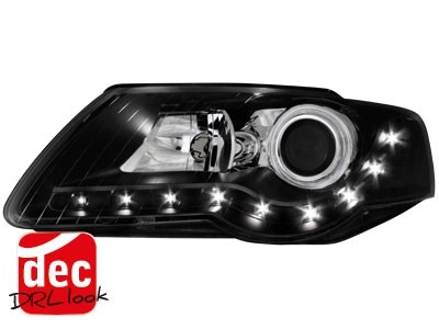 Headlights VW Passat 3C Devil Eyes Dayline Black