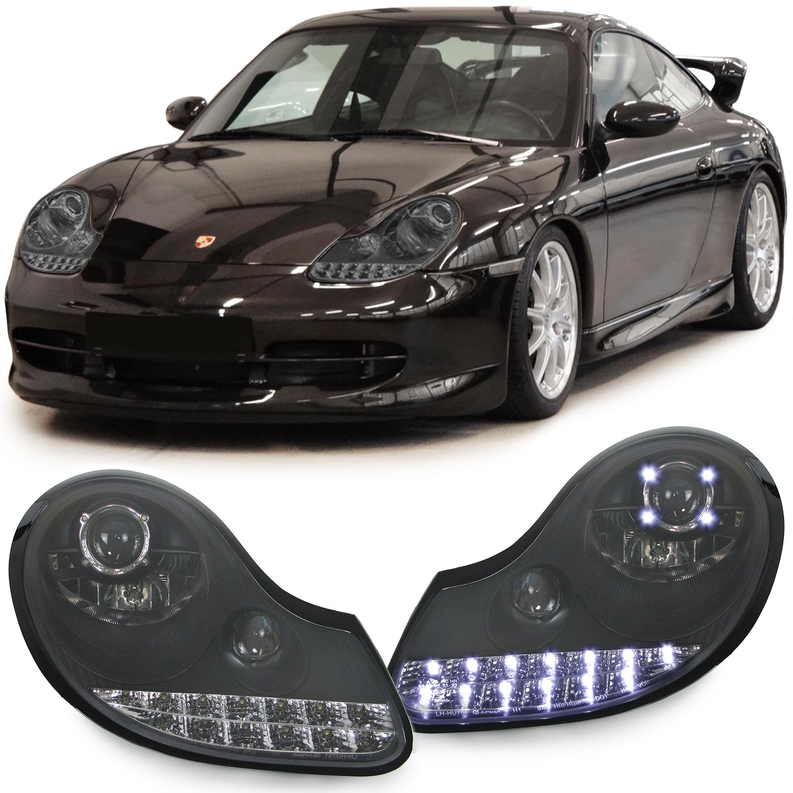 Headlights LED Porsche 911 / 996 97-02 Boxster 986 LED