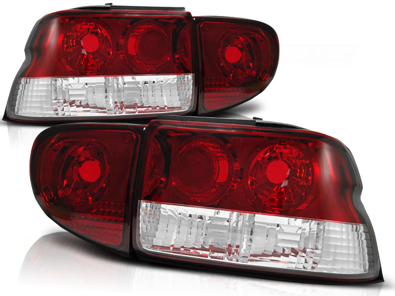 Taillights Ford Escort MK6/7 95- Red/chrome