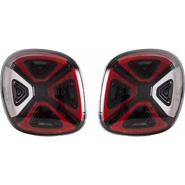 Taillights Smart Fortwo Forfour LED 14-.. Rood/Smoke