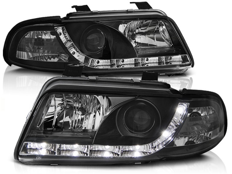 Headlights Audi A4 B5 99-01 LED Devil Eyes Dayline Black