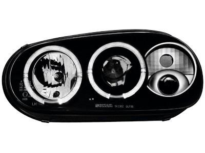 Headlights VW Golf IV Angel Eyes Black