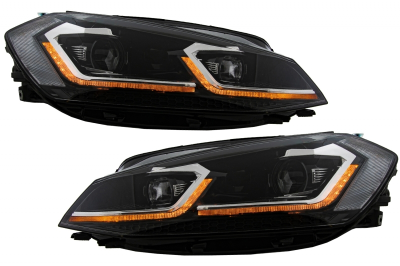 Headlights suitable for VW Golf 7.5 VII Facelift (2017-up) with Sequential Dynamic Turning Lights