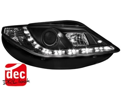 Headlights Seat Ibiza 6J 08-.. LED Devil Eyes Dayline black