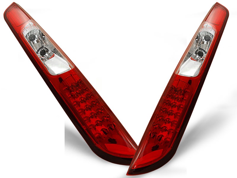 Taillights Ford Focus 04-.. 5 drs. LED Red/Clear