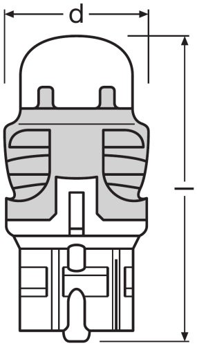 Osram Lamp LED T20 W21W Fitting Rood  Ledriving