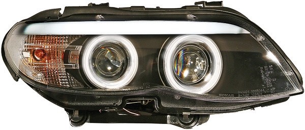 Headlights BMW X5 E53 Angel Eyes black