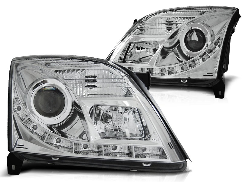 Headlights Opel Vectra C chome dayline 02-08