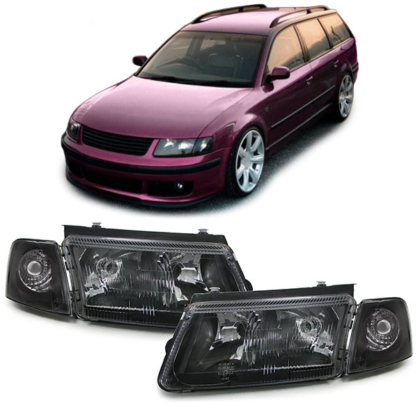 Headlights VW Passat 3B 97-00 Black