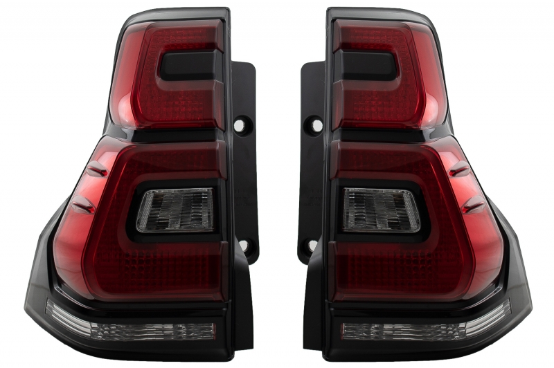 Taillights Led suitable for TOYOTA Land Cruiser FJ150 Prado (2010-2018) Red Clear Light Bar 2018+ Design