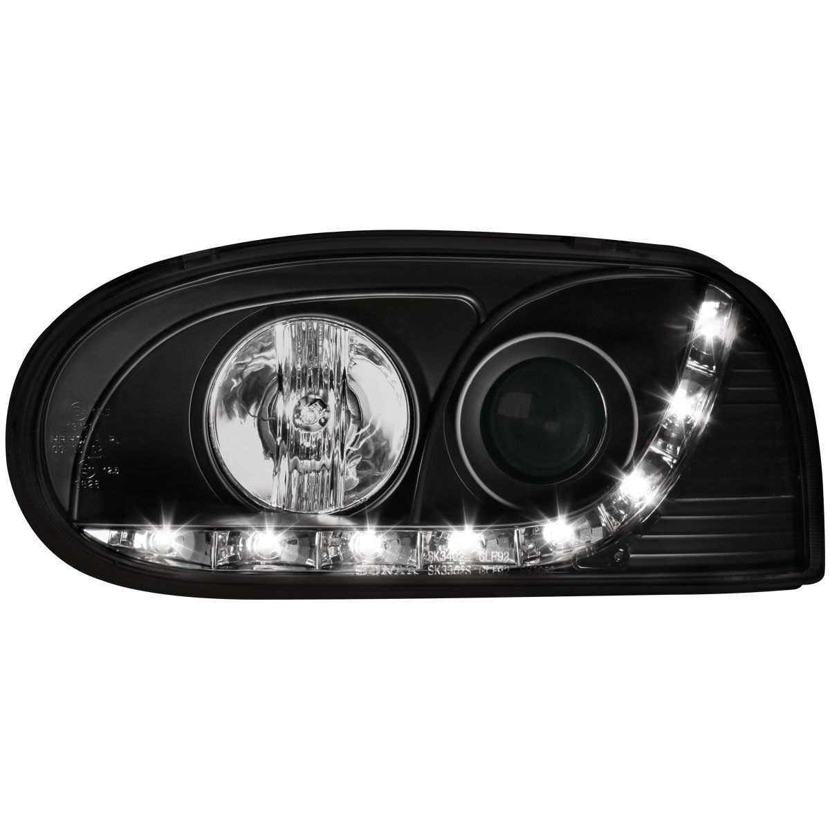 Headlights VW Golf III 92-97 Devil Eyes Dlite LED Black