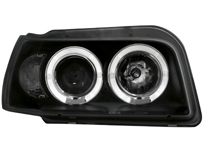 Headlights Renault Clio A 90-98 Angel Eyes Black