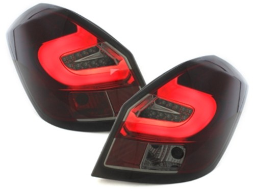 Rear lights Skoda Fabia LED 5J 07+ red/smoke