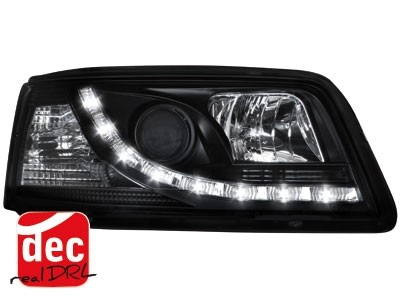 Headlights VW T5 03-09 Devil Eyes Dlite LED Black