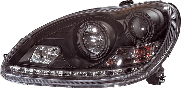 Headlights Mercedes S-Klasse W220 01-05 devel eyes dayline Black