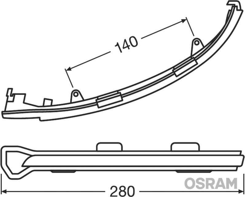 Indicators VW Golf VII / Touran Osram dynamic mirror Smoke