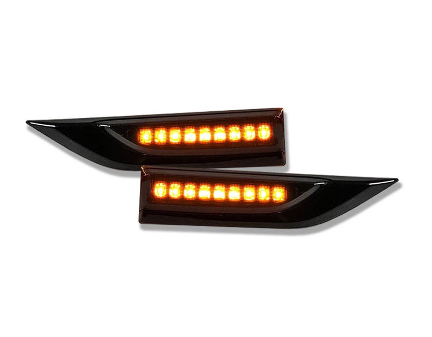 LED side indicators dynamic VW T6 2015-19 black/smoke in piano black