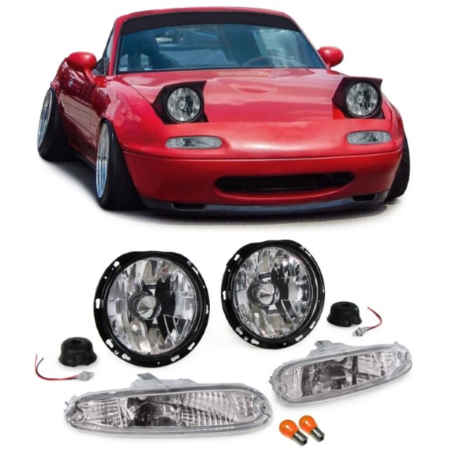 Mazda MX-5 NA 90-98 clear headlights incl indicators