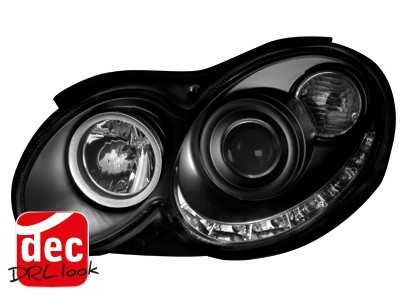 DAYLINE Headlights Mercedes Benz CLK W209 03-08 black