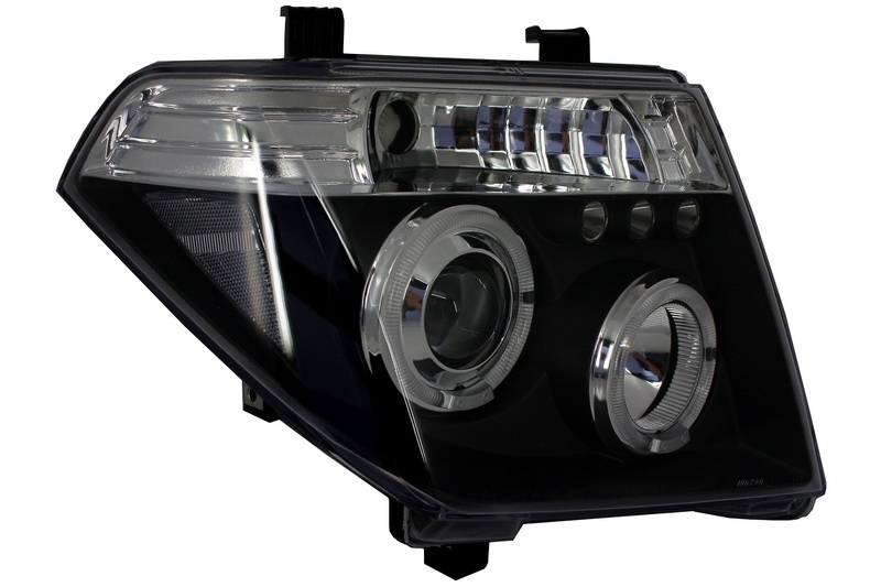 Headlights NISSAN Navara D40 (2004-2009) Pathfinder R51 (2005-2008) Black Angel eyes