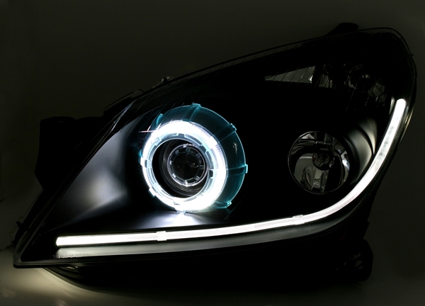 Headlights Opel Astra H Tube Eye black