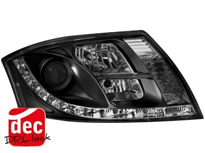 Headlights Audi TT 8N Devil Eyes Dayline Black