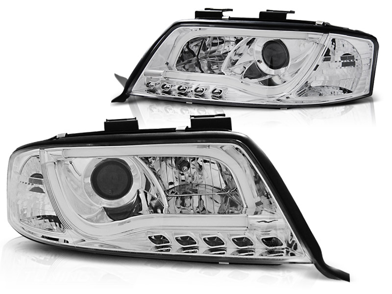 Headlight set Audi A6 4B 01-05 clear/chrome