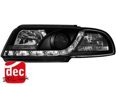 Headlights Audi A4 B5 95-99 LED Devil Eyes Dayline Black