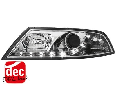 Headlights Skoda Octavia 05-09 Dayline Devil Eyes Chrome
