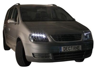 Headlights VW Touran Dayline Devil Eyes Black