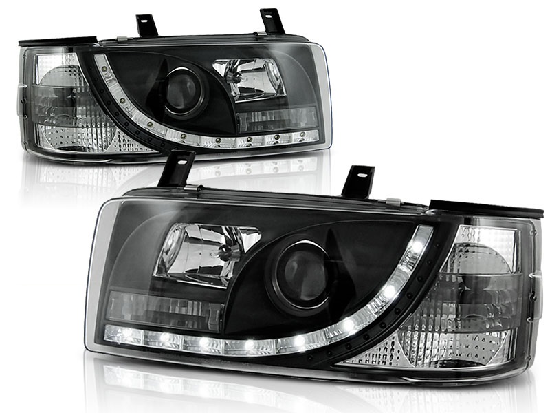 Headlights VW T4 90-03 Devil Eyes Dlite LED Black