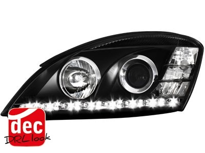 Headlights Kia Ceed 06-09 Devil Eyes Dayline Black