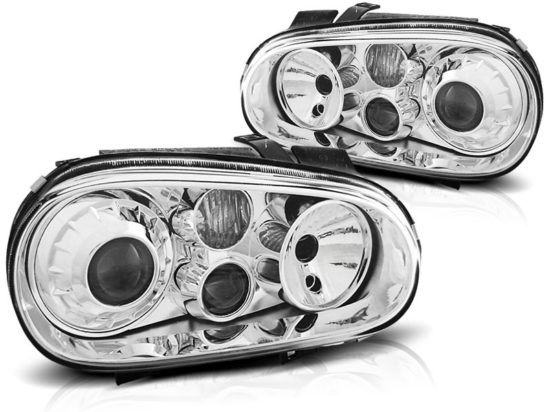 Headlights VW Golf IV R32-look Chrome