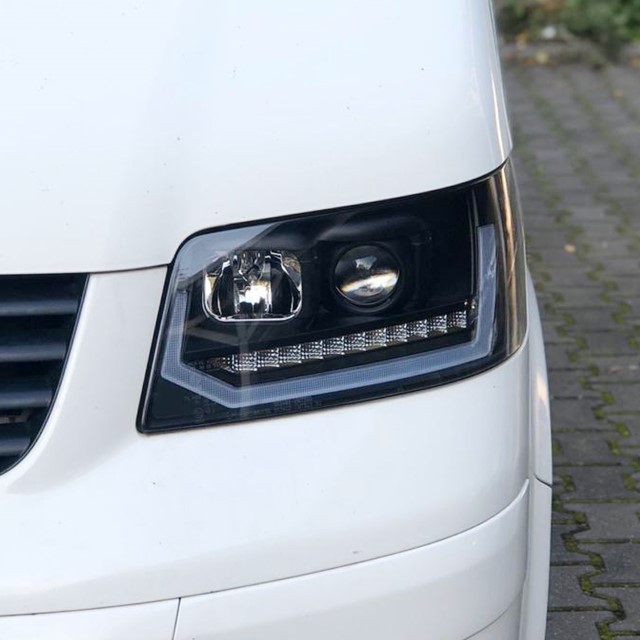 Headlights VW T5 03-09 Devil Eyes Dlite LED Dynamic