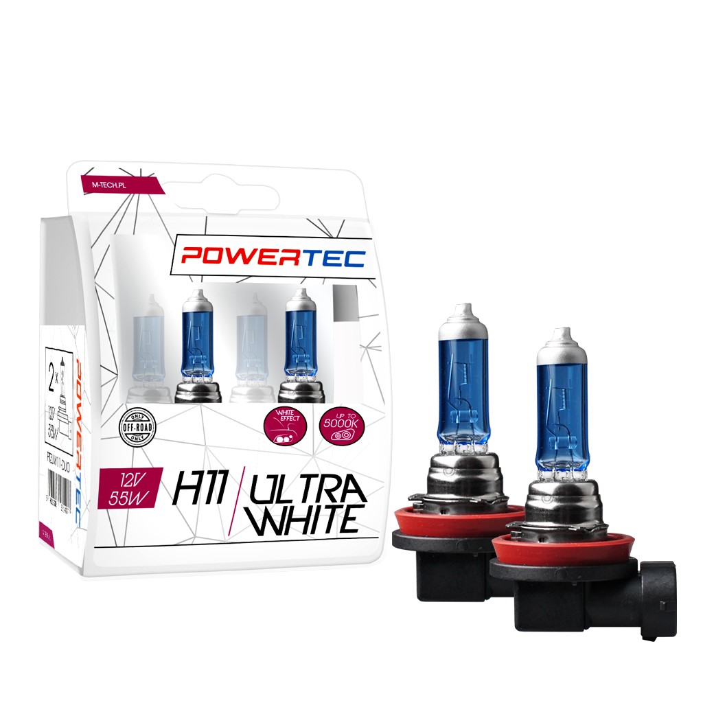 Mtech Powertec Xenon Blue H11 lampen 12V DUO