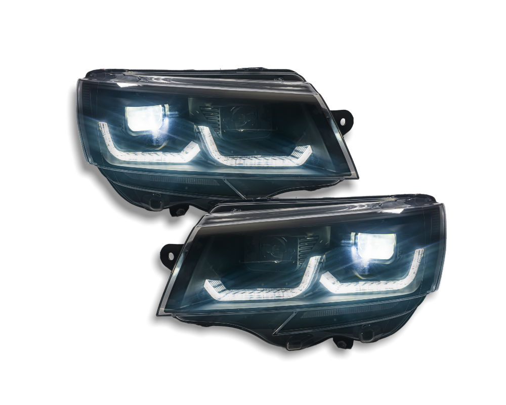 Headlights VW T6.1 Multivan/Transporter Full LED Dynamic Tube Black