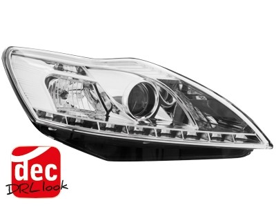 Headlights ford Focus 08-11 Devil Eyes dayline chome