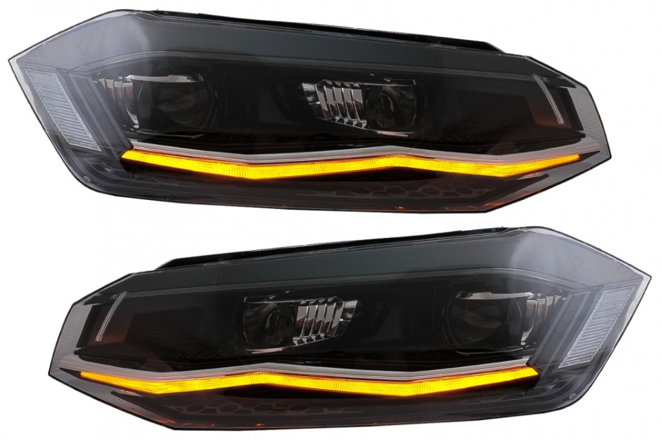 Headlights VW Polo Polo VI (2G) black