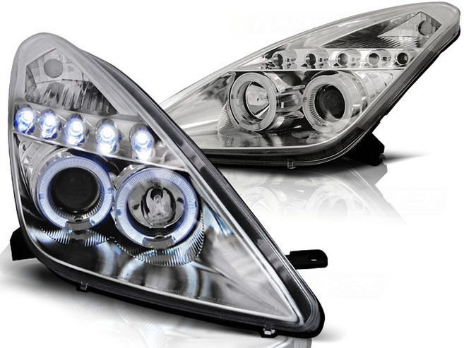 Headlights Toyota Celica 01- Black + HaloRims