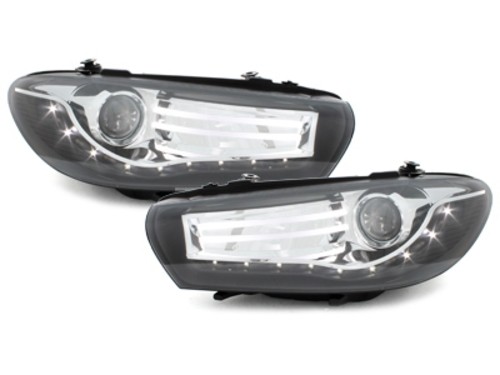 Headlights VW Scirocco 08-..Dayline Devil Eyes Black