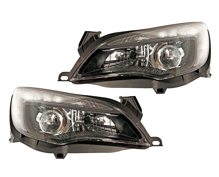  Headlight Astra J 09->> clear/black