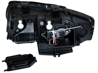 Headlights Audi A4 8E Devil Eyes Dayline Black