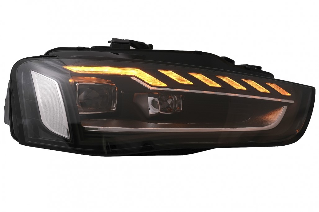 Headlights AUDI A4 B8 12-15 BLACK LED