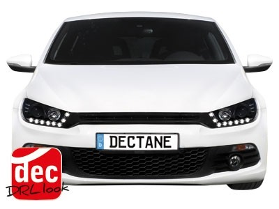 Headlights VW Scirocco 08-..Dayline Devil Eyes Black