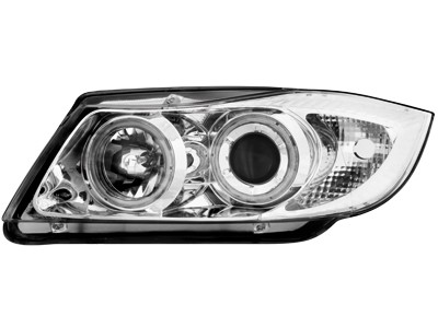 Headlights BMW 3 serie E90 Angel Eyes Chrome