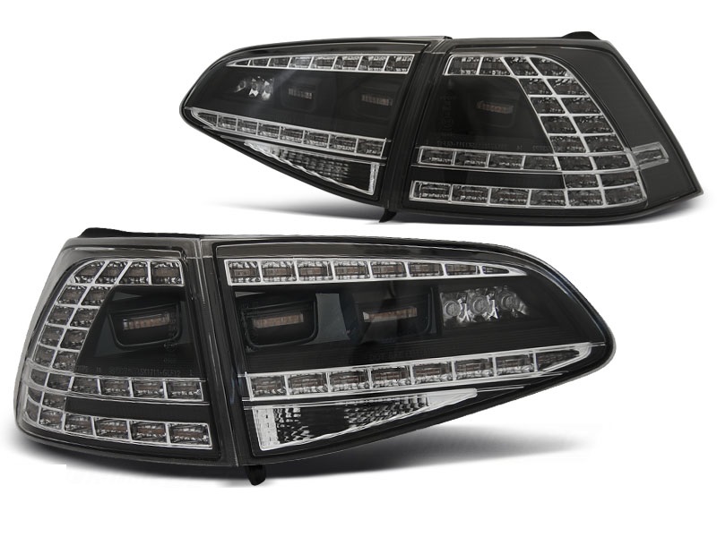 Taillights VW Golf VII LED with dynamic indicator black