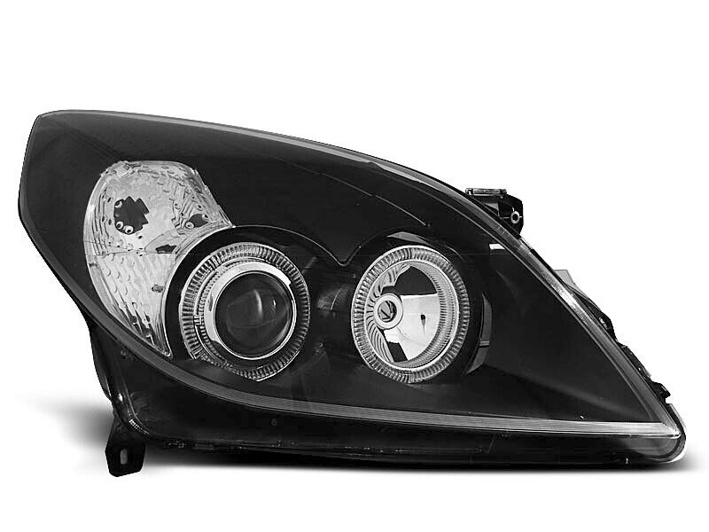 Headlights Opel Vectra C 05-08 Angel Eyes black